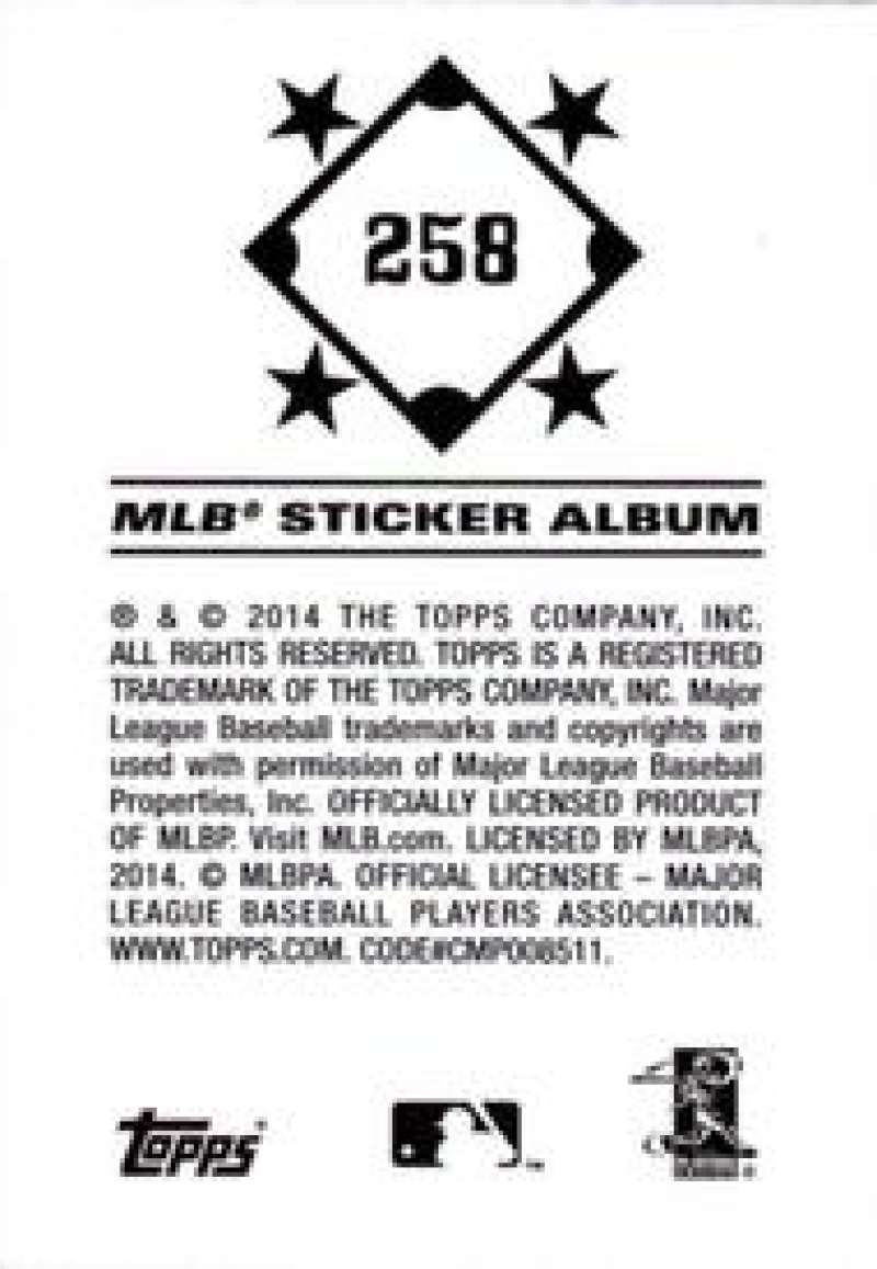 Pick Your Cards 2014 Topps MLB Baseball Sticker Collection (#201-315) - Picture 117 of 231