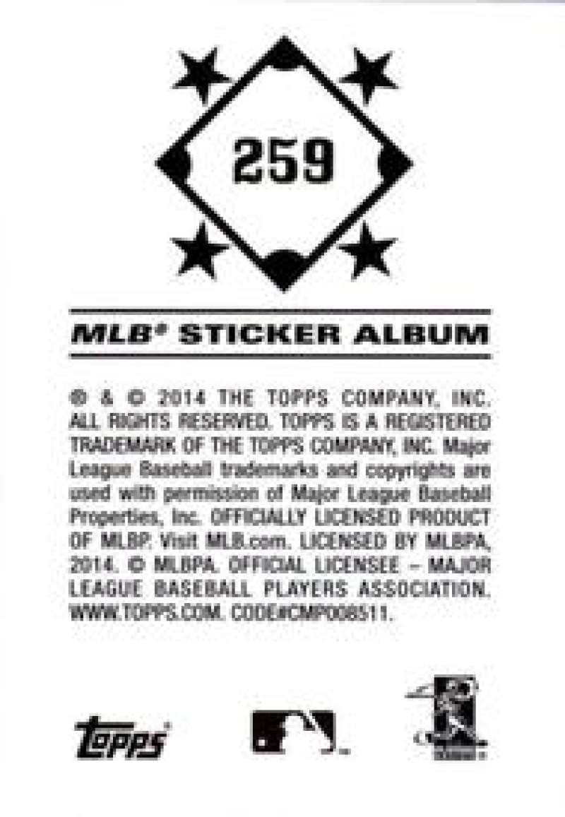 Pick Your Cards 2014 Topps MLB Baseball Sticker Collection (#201-315) - Picture 119 of 231