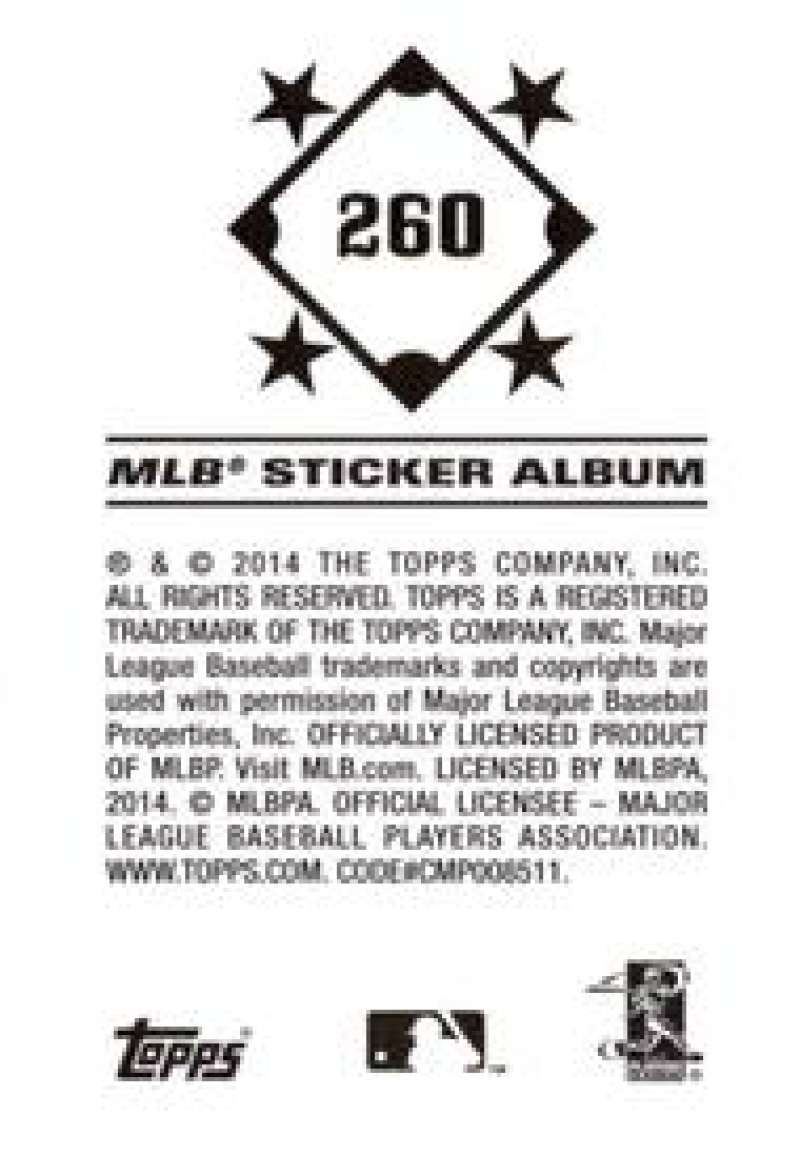 Pick Your Cards 2014 Topps MLB Baseball Sticker Collection (#201-315) - Picture 121 of 231