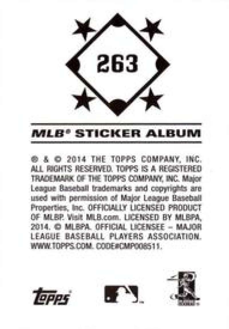 Pick Your Cards 2014 Topps MLB Baseball Sticker Collection (#201-315) - Picture 127 of 231