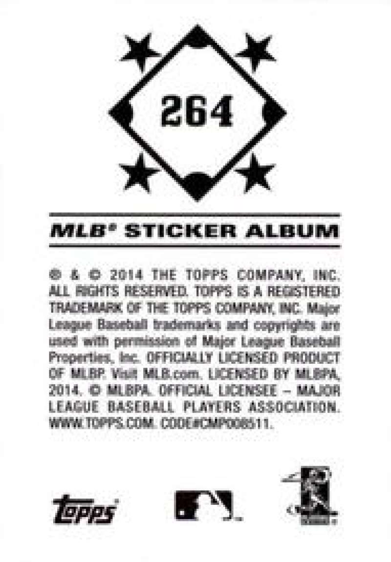 Pick Your Cards 2014 Topps MLB Baseball Sticker Collection (#201-315) - Picture 129 of 231