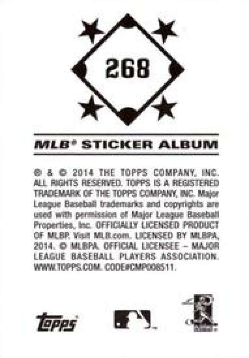 Pick Your Cards 2014 Topps MLB Baseball Sticker Collection (#201-315) - Picture 137 of 231