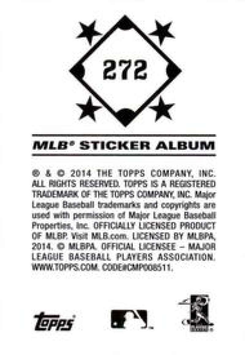 Pick Your Cards 2014 Topps MLB Baseball Sticker Collection (#201-315) - Picture 145 of 231