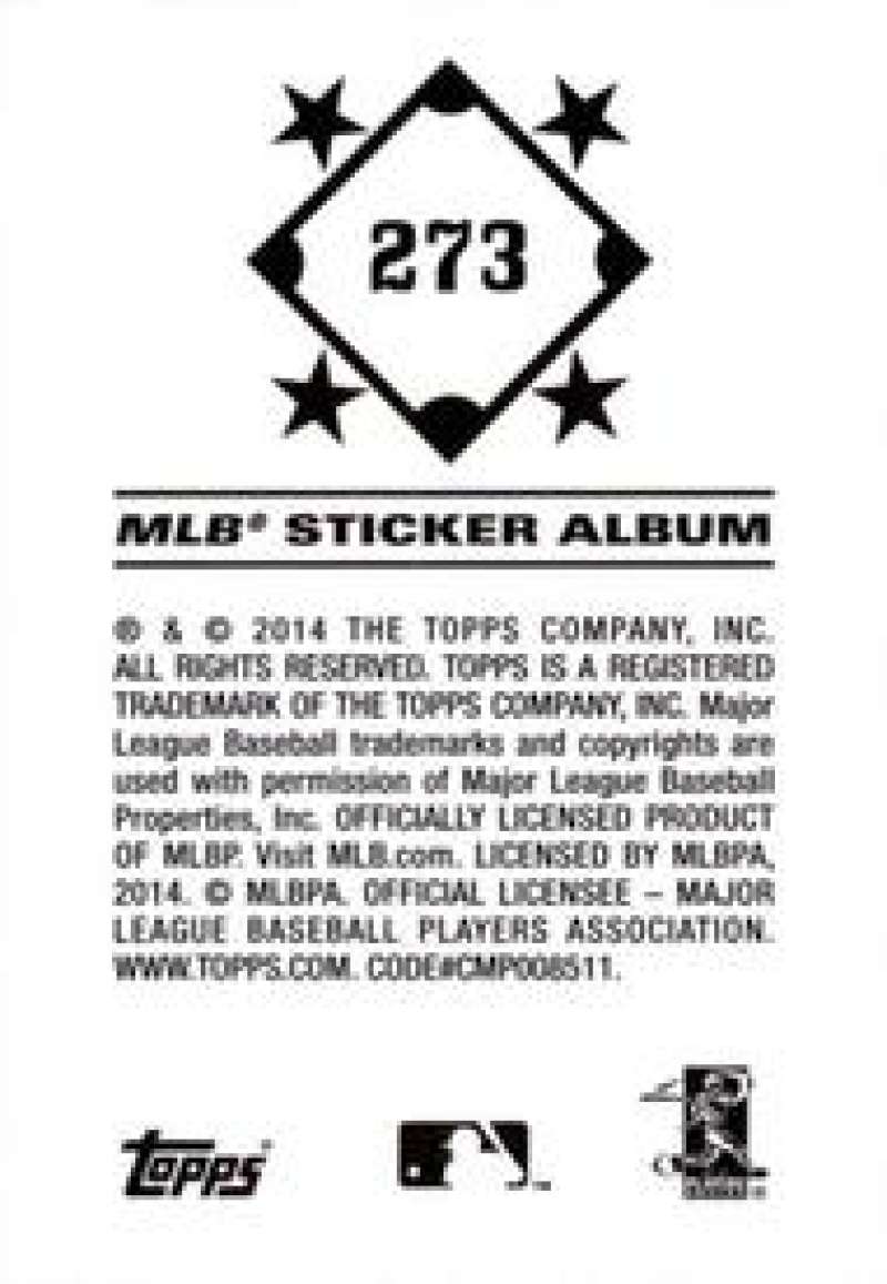 Pick Your Cards 2014 Topps MLB Baseball Sticker Collection (#201-315) - Picture 147 of 231