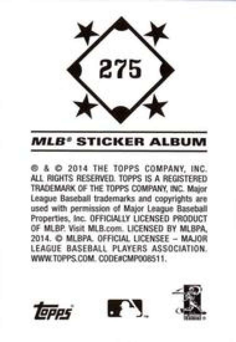 Pick Your Cards 2014 Topps MLB Baseball Sticker Collection (#201-315) - Picture 151 of 231
