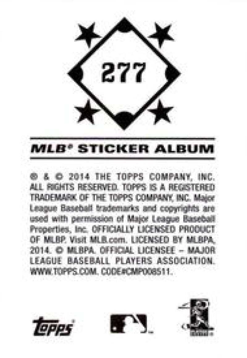 Pick Your Cards 2014 Topps MLB Baseball Sticker Collection (#201-315) - Picture 155 of 231
