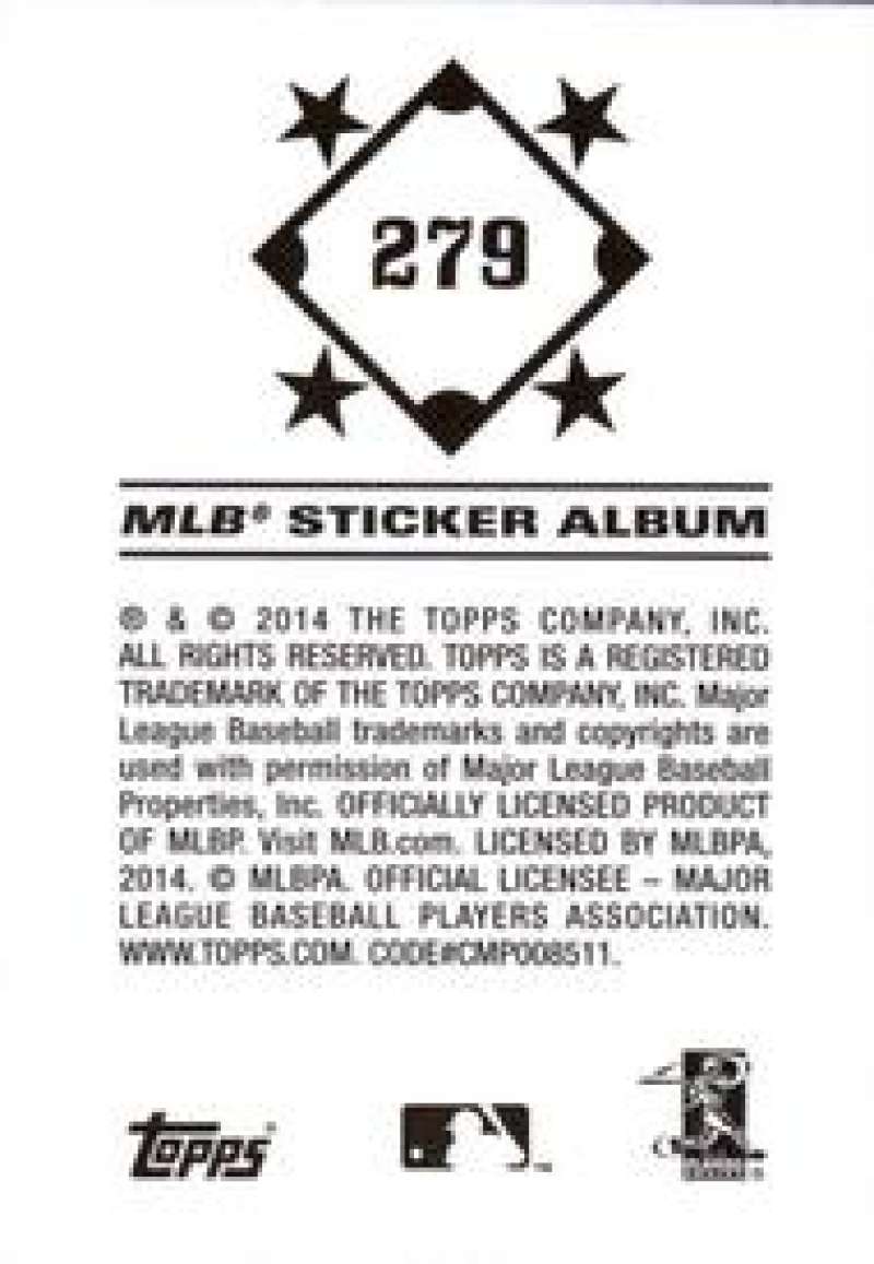 Pick Your Cards 2014 Topps MLB Baseball Sticker Collection (#201-315) - Picture 159 of 231