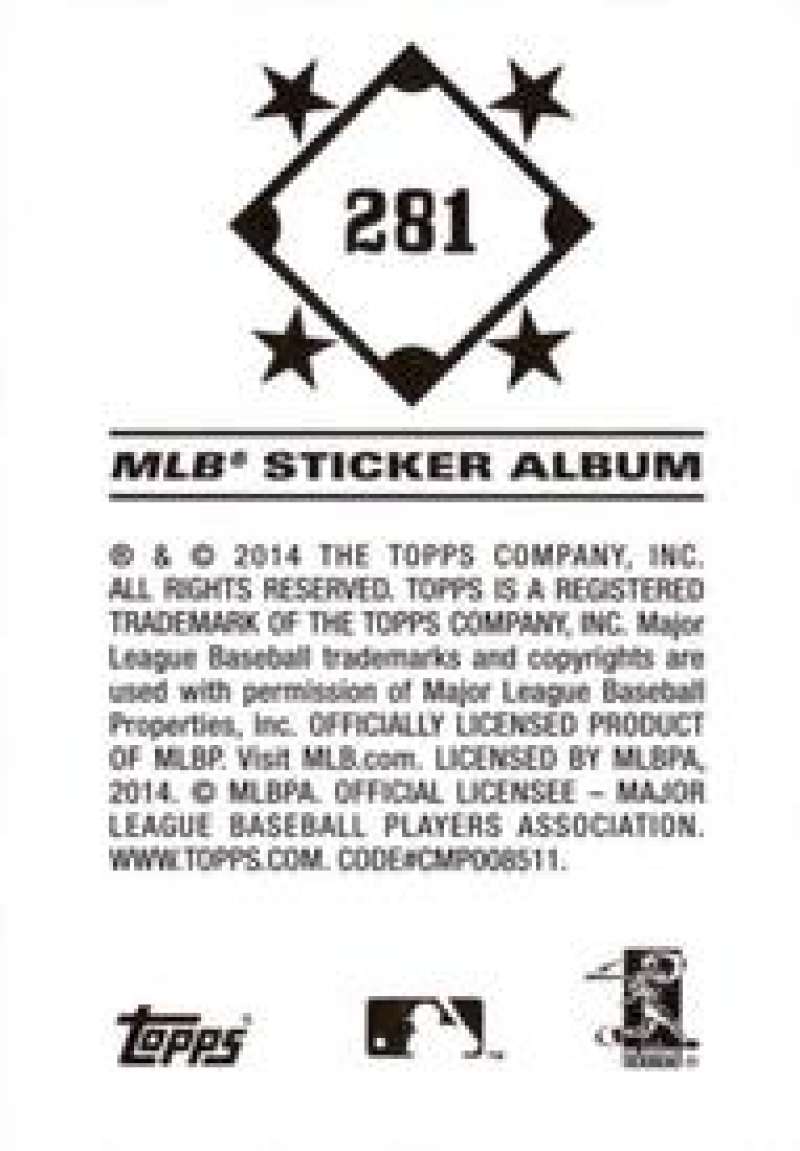 Pick Your Cards 2014 Topps MLB Baseball Sticker Collection (#201-315) - Picture 163 of 231