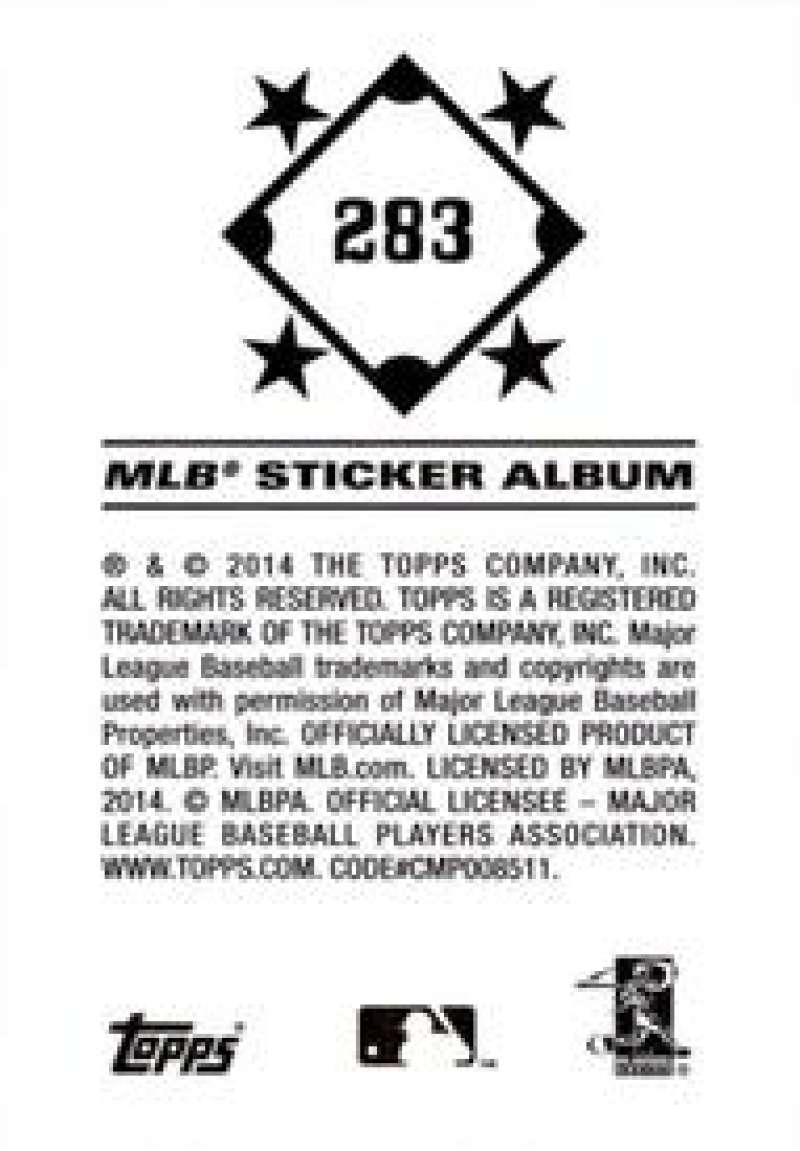 Pick Your Cards 2014 Topps MLB Baseball Sticker Collection (#201-315) - Picture 167 of 231