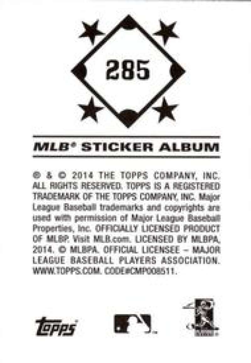 Pick Your Cards 2014 Topps MLB Baseball Sticker Collection (#201-315) - Picture 171 of 231