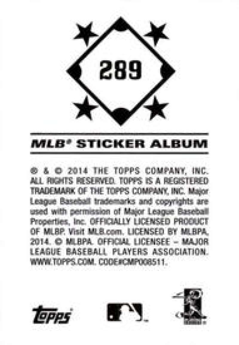 Pick Your Cards 2014 Topps MLB Baseball Sticker Collection (#201-315) - Picture 179 of 231