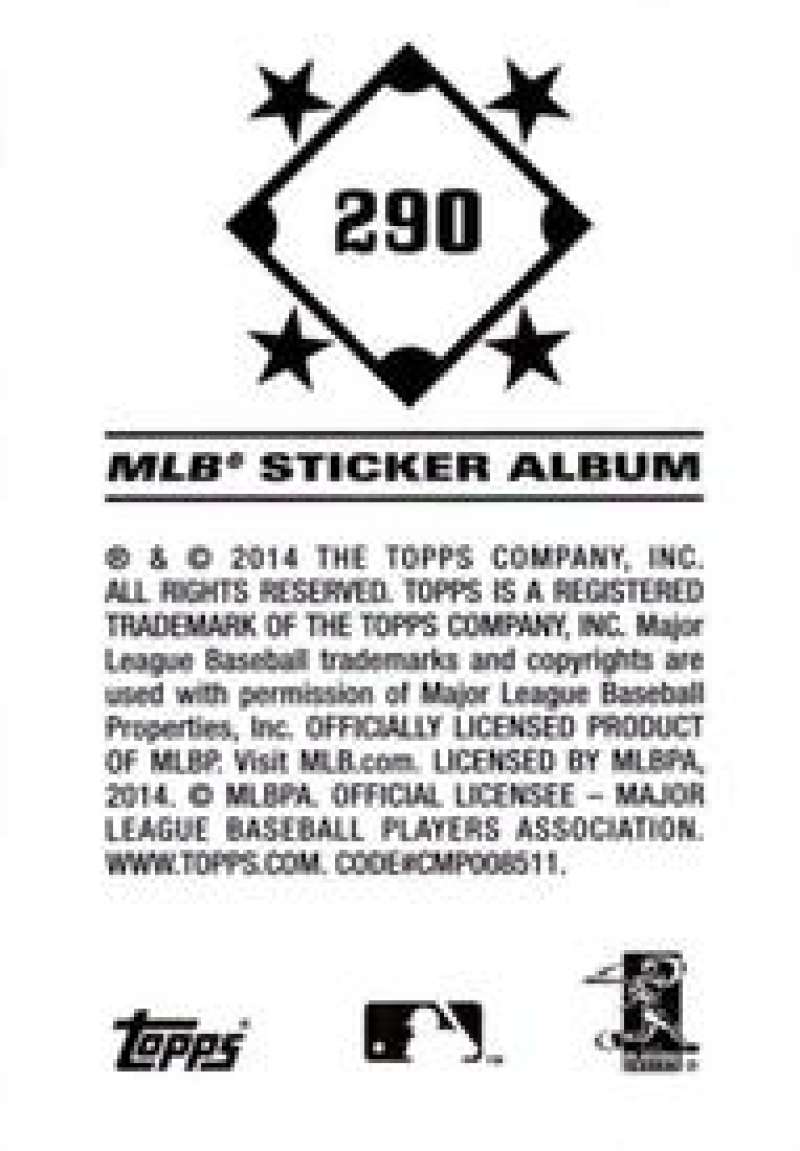 Pick Your Cards 2014 Topps MLB Baseball Sticker Collection (#201-315) - Picture 181 of 231