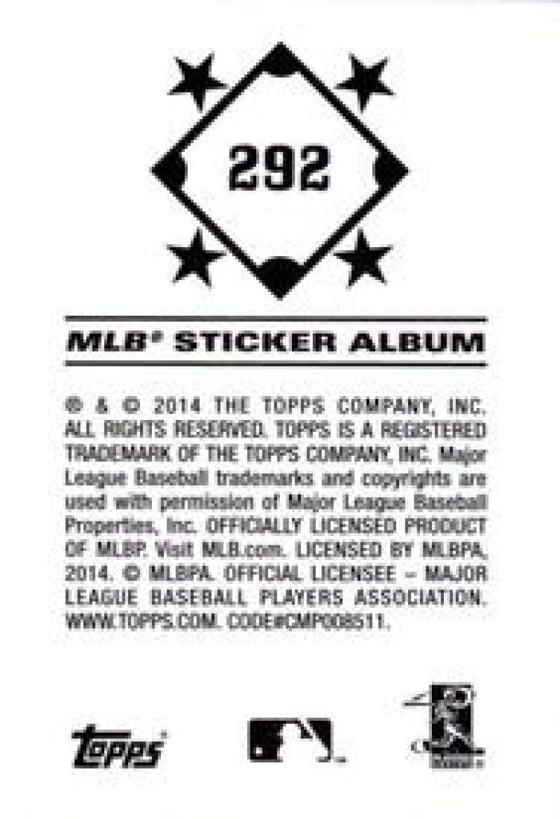 Pick Your Cards 2014 Topps MLB Baseball Sticker Collection (#201-315) - Picture 185 of 231