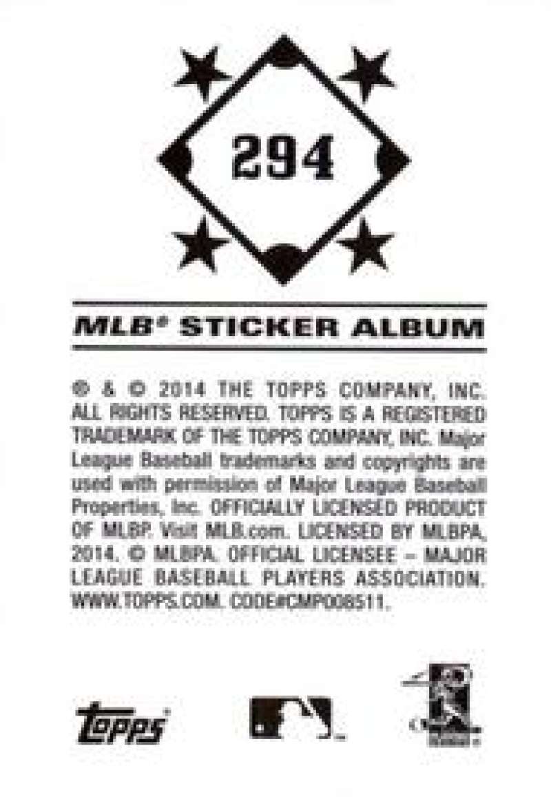 Pick Your Cards 2014 Topps MLB Baseball Sticker Collection (#201-315) - Picture 189 of 231