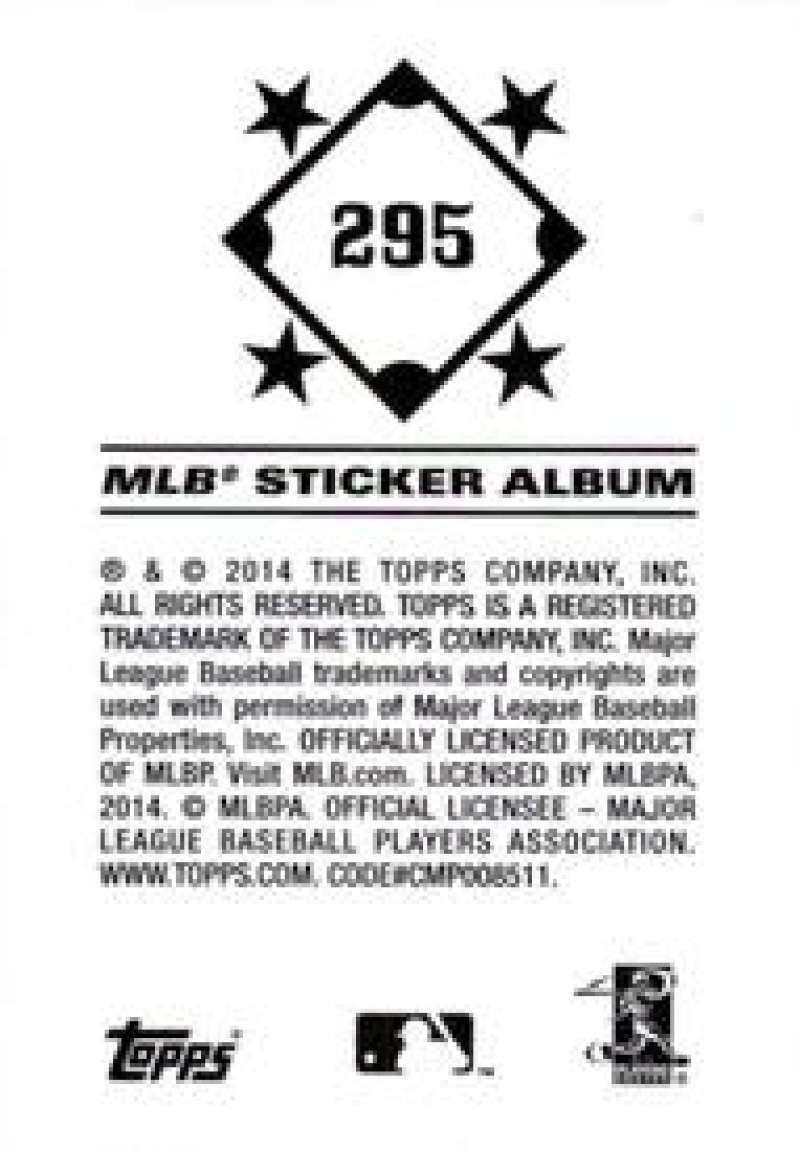 Pick Your Cards 2014 Topps MLB Baseball Sticker Collection (#201-315) - Picture 191 of 231
