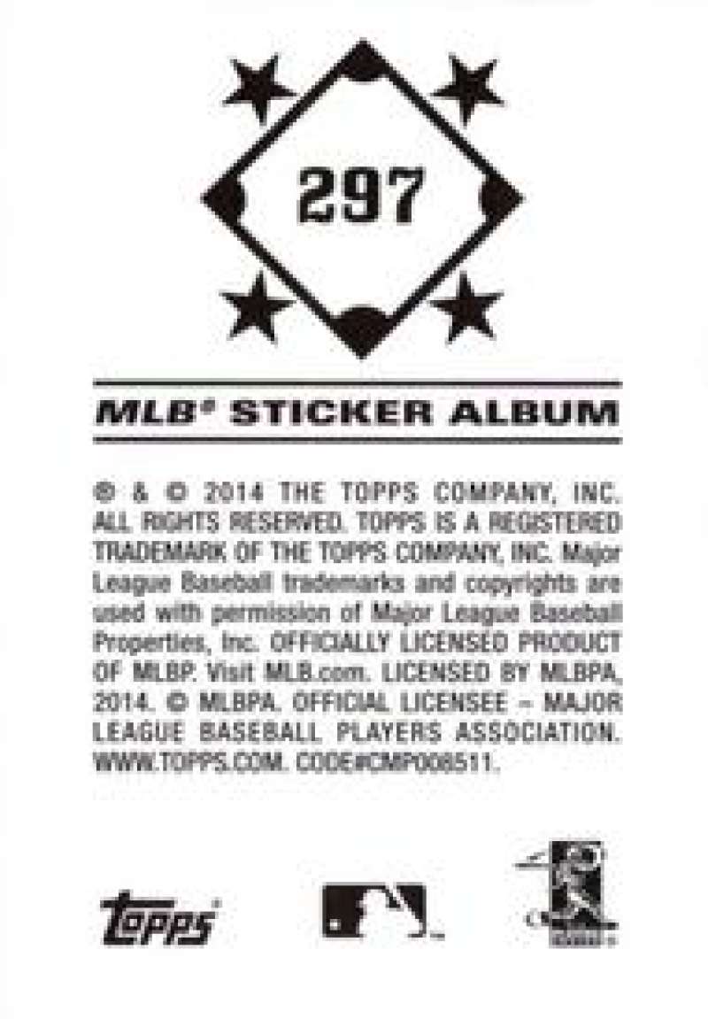 Pick Your Cards 2014 Topps MLB Baseball Sticker Collection (#201-315) - Picture 195 of 231