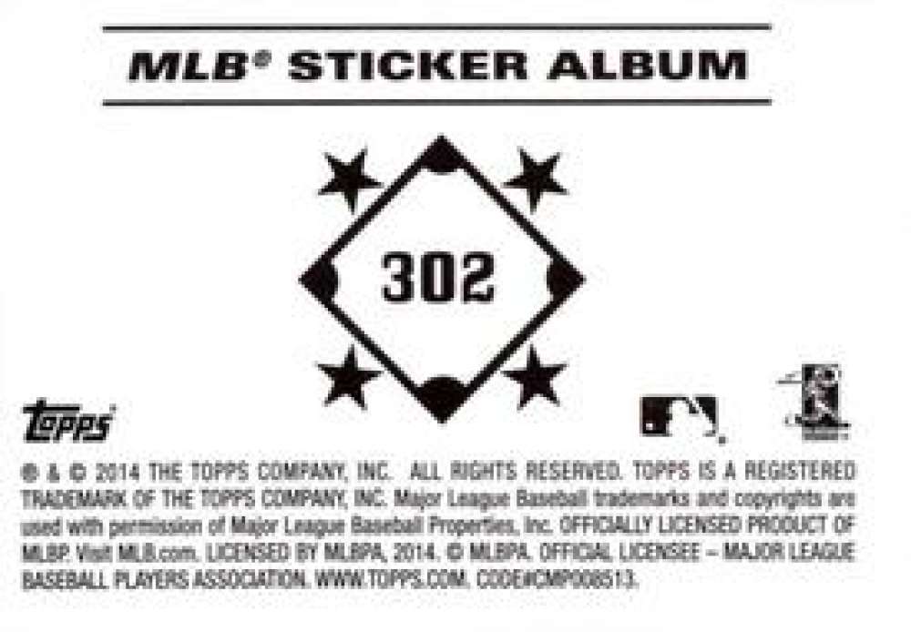 Pick Your Cards 2014 Topps MLB Baseball Sticker Collection (#201-315) - Picture 205 of 231