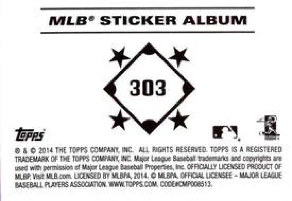 Pick Your Cards 2014 Topps MLB Baseball Sticker Collection (#201-315) - Picture 207 of 231