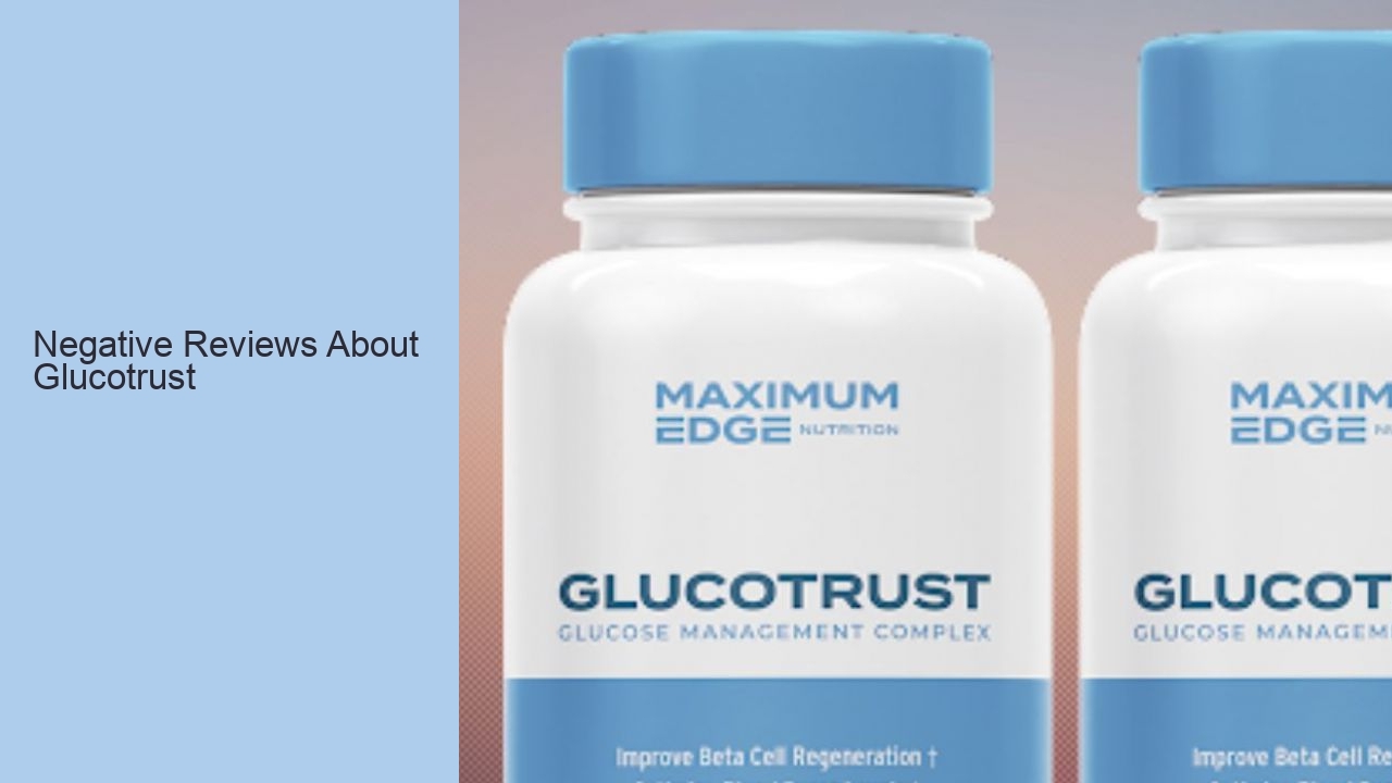Negative Reviews About Glucotrust