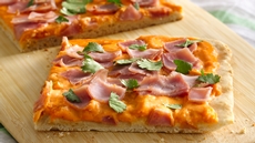 Ham and Creamy Sriracha Pizza Recipe