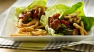 Chicken Lettuce Wraps with Sesame Crescent Noodles