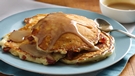 Bacon Corncakes with Warm Maple Cream