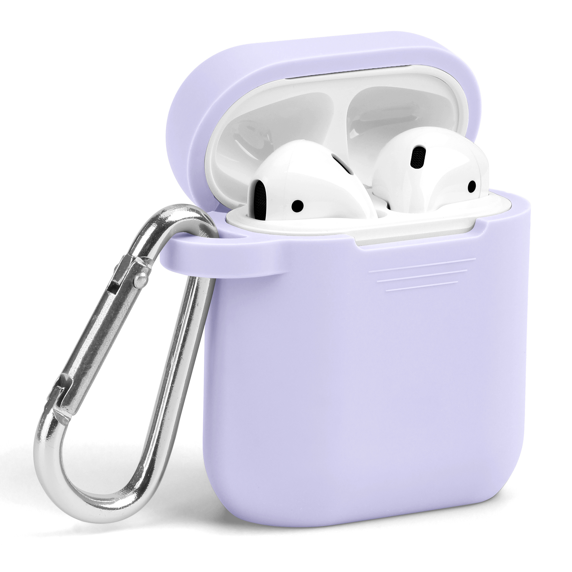 AirPods Case [Front LED Visible], GMYLE Silicone Protective Shockproof  Earbuds Case Cover Skin with Keychain Kit Set Compatible for Apple AirPods 1  \u0026 2 | GMYLE
