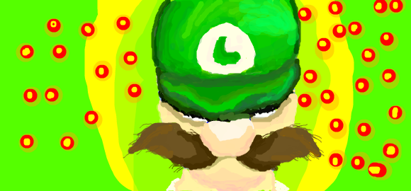 I drew luigi in facebook.