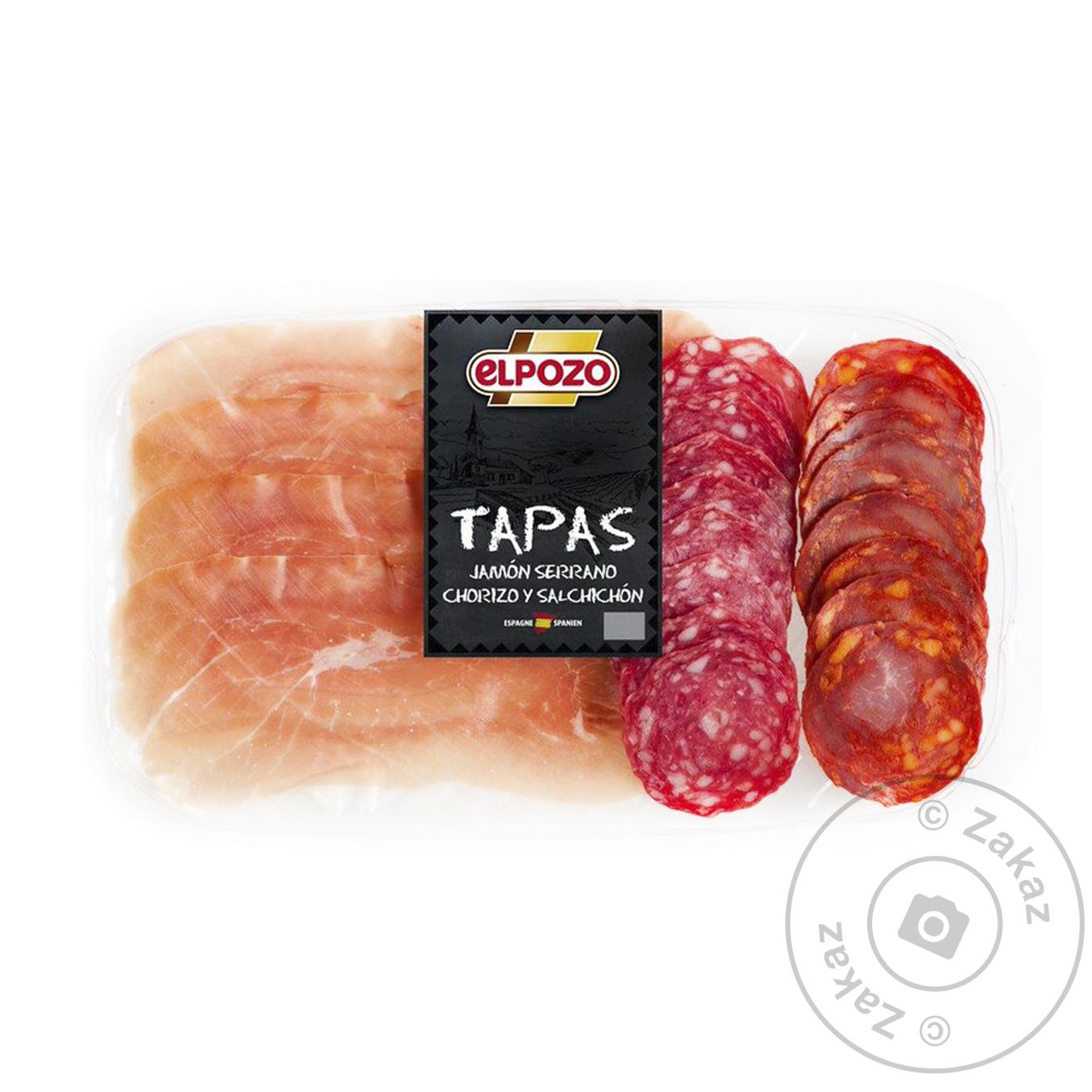 Набiр Elpozo Tapas нарiзка: Хамон Serrano-Ковбаса сиров'ялена Chorizo-Ковбаса сиров'ялена Salchichón 120г
Набiр Elpozo Tapas нарiзка: Хамон Serrano-Ковбаса сиров'ялена Chorizo-Ковбаса сиров'ялена Salchichón 120г