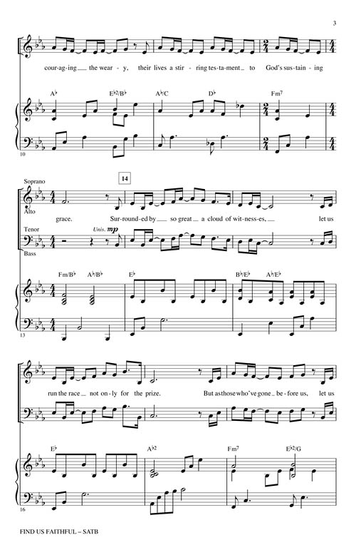 Find Us Faithful Sheet Music by Keith Christopher (SKU: 00109753 ...
