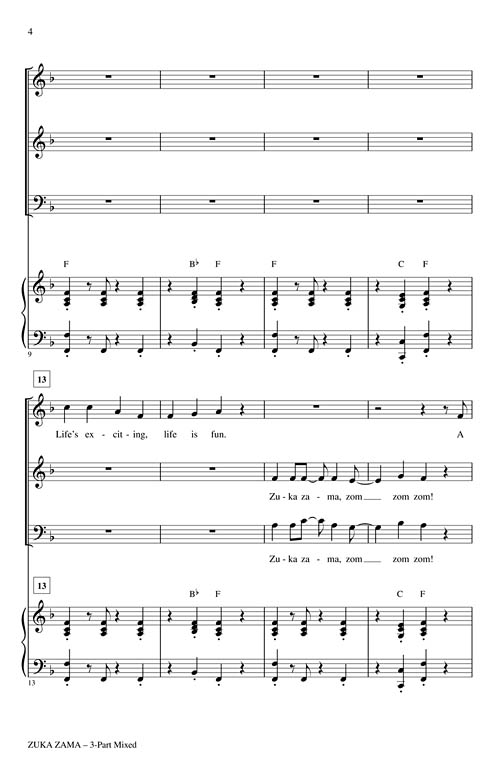 Zuka Zama (From The Lion Guard) Sheet Music by Audrey Snyder (SKU