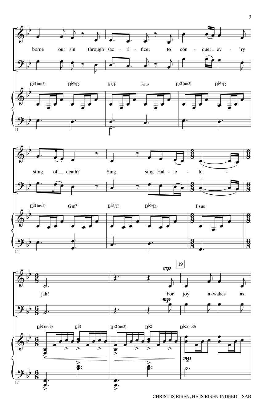 Christ Is Risen He Is Risen Indeed Sheet Music by James Koerts (SKU