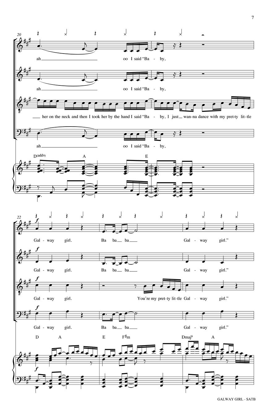 Galway Girl Sheet Music by Ed Sheeran (SKU: 00250685) - Stanton's Sheet ...