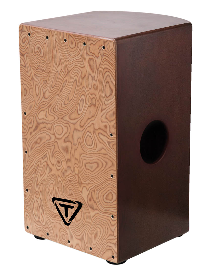 29 Roundback Series Siam Oak Cajon with MakahBurl Front Plate