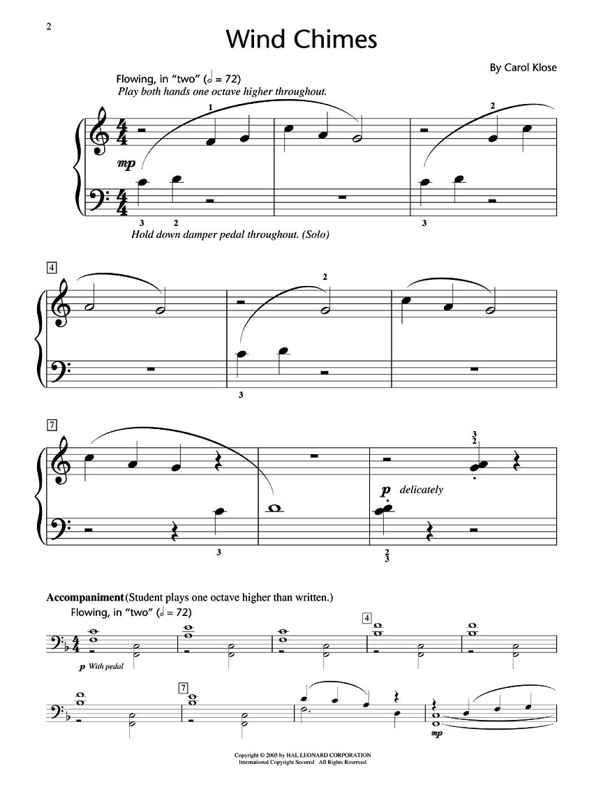 Wind Chimes Sheet Music by Carol Klose (SKU 00296583) Stanton's