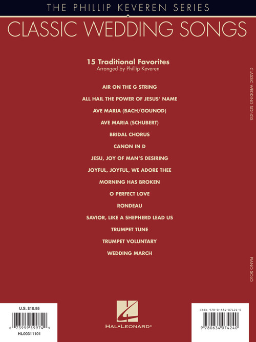 Classic Wedding Songs Sheet Music by Phillip Keveren (SKU