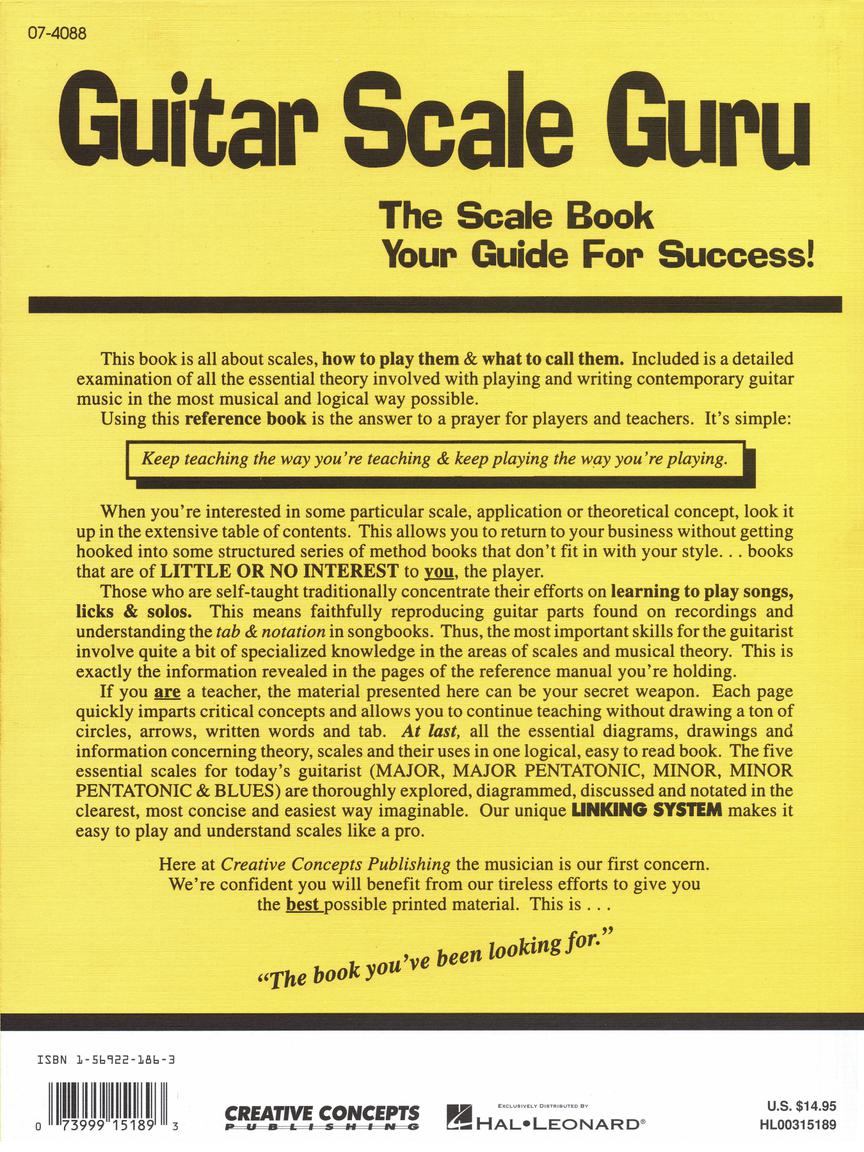 Guitar Scale Guru The Scale Book Your Guide for Success! by Karl