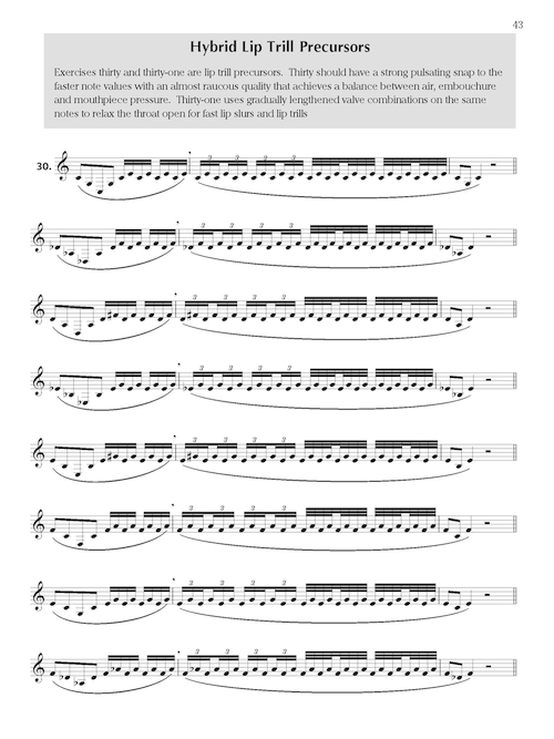 Lip Slurs For Horn Sheet Music by Howard Hilliard (SKU 00317237