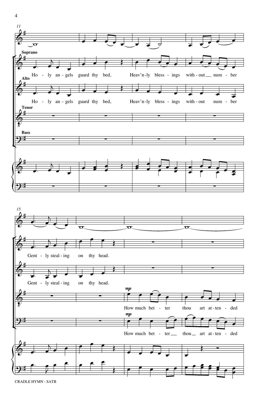 Cradle Hymn Sheet Music by David Chase (SKU 00319982) Stanton's