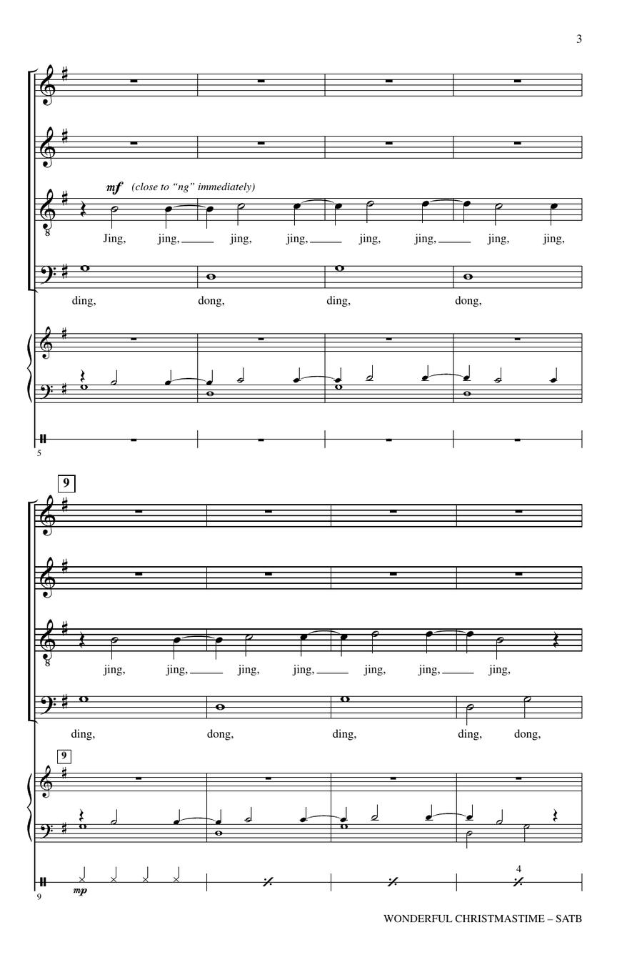 Wonderful Christmastime Sheet Music by Ed Lojeski (SKU 00327895