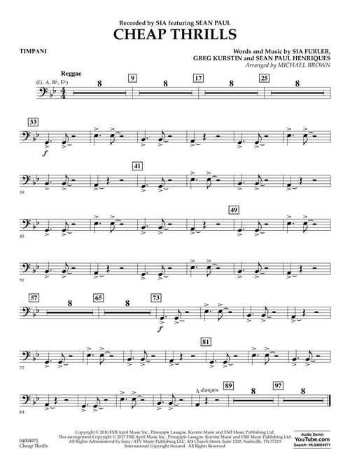 Cheap Thrills Sheet Music by Michael Brown (SKU 04004971) Stanton's