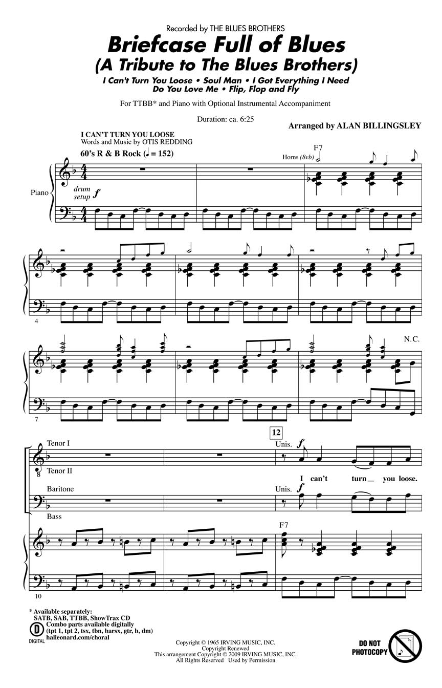 Briefcase Full of Blues Sheet Music by Alan Billingsley (SKU 08202367