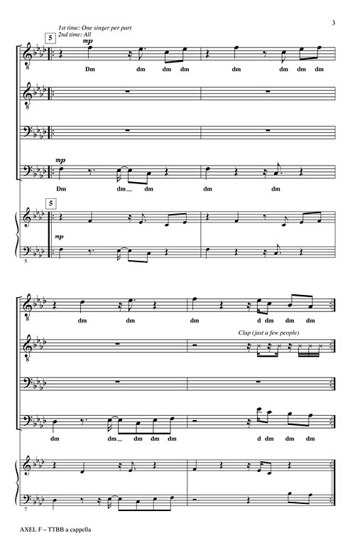 Axel F Sheet Music by Deke Sharon (SKU: 08202621) - Stanton's Sheet Music