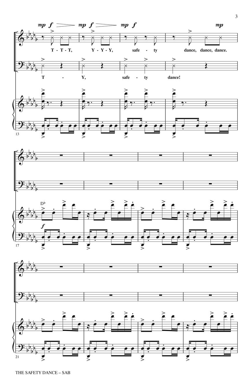 The Safety Dance Sheet Music by Mark Brymer (SKU 08202708) Stanton's