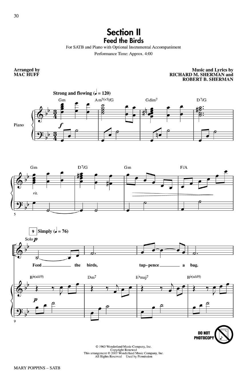 Mary Poppins The Musical (Medley) Sheet Music by Linda Eder (SKU