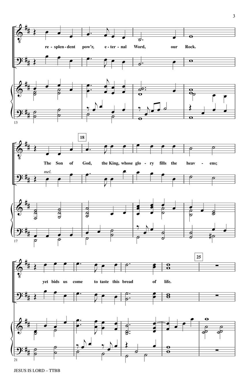 Jesus Is Lord Sheet Music by Mark Edwards (SKU 08750205) Stanton's