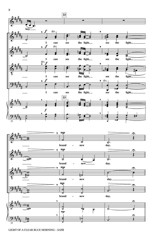 Light of A Clear Blue Morning Sheet Music by Craig Hella Johnson (SKU