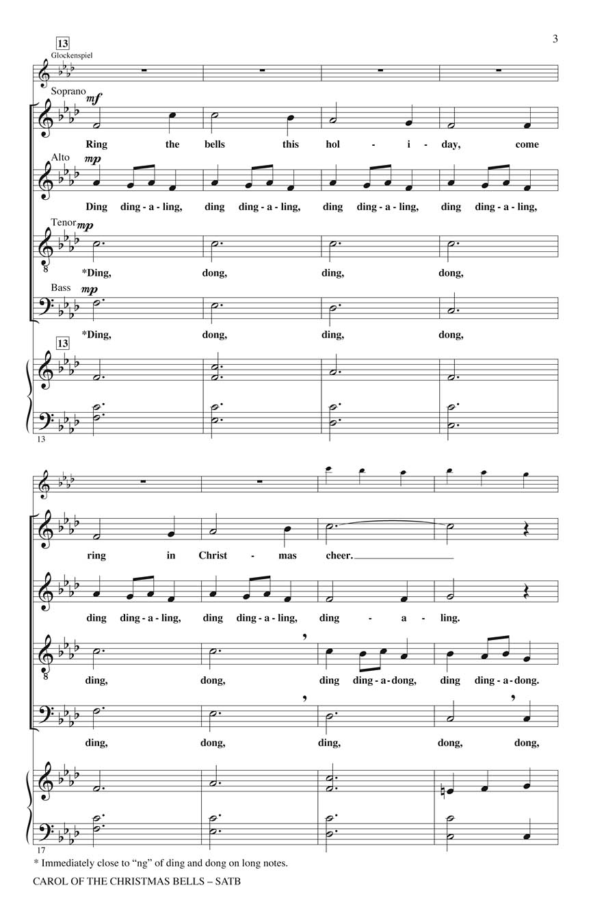 Carol of The Christmas Bells Sheet Music by Audrey Snyder (SKU