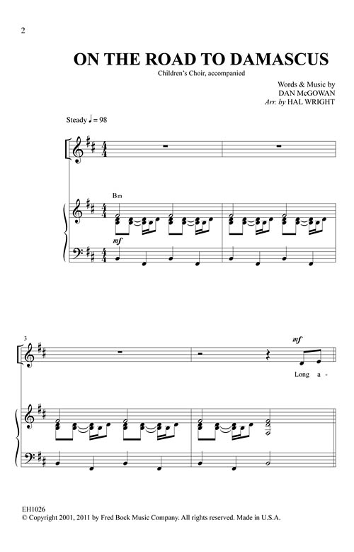 The Road To Damascus Sheet Music by Hal Wright (SKU 08753266