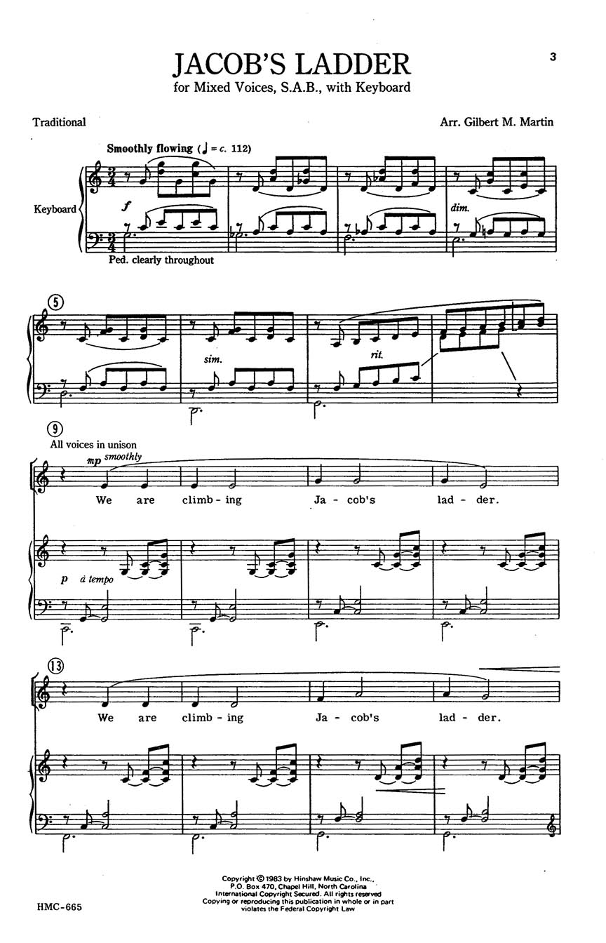 Jacob's Ladder Sheet Music by Gilbert M Martin (SKU 08765246
